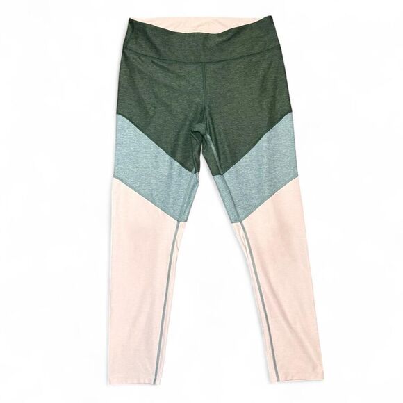 Outdoor Voices 7/8 Spring green/blue/light pink workout warmup leggings Sz XL - Picture 2 of 5